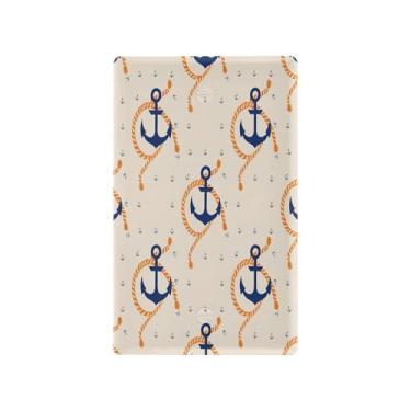 Imagem de Wassud Blue Anchors Placa de cobertura para interruptor de luz decorativa para tomadas elétricas Placa de parede em branco 4,53 x 2,76 polegadas