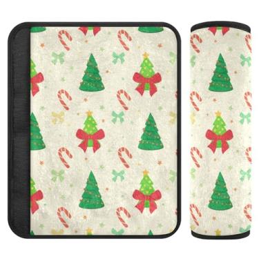 Imagem de Burbuja Protetor de cinto de segurança de carro para árvore de Natal macio e confortável para alça de ombro de assento, 1 par pequeno