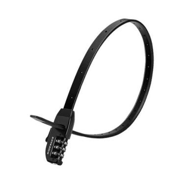 Imagem de Cadeado Portátil Antifurto Preto Com Senha De 3 Dígitos Para Bicicleta