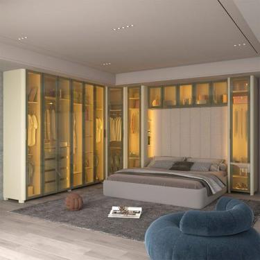 Imagem de Guarda-roupa Modulado Reflecta Innova 14 Portas 339,2cm x 240cm MOD 00