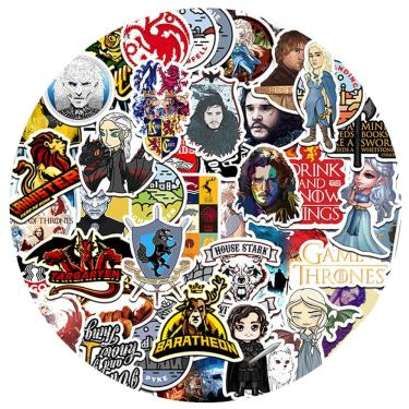 Imagem de Pacote de adesivos Game of Thrones Anime 50 unidades de 3-8 cm
