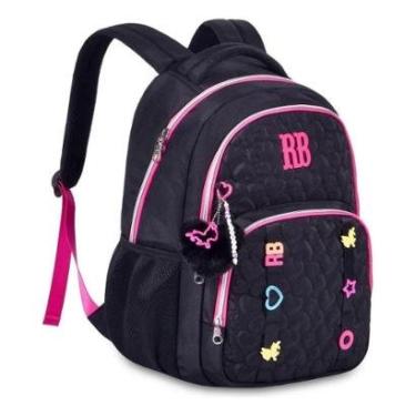 Imagem de MOCHILA ESCOLAR REBECCA BONBON PRETA RB24580-Feminino