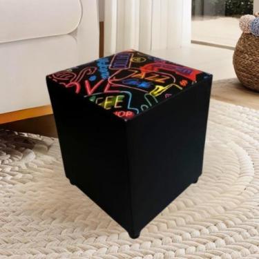 Imagem de Puff Pufe Banqueta Quadrada Assento Moda Casa - Realizar, Jazz