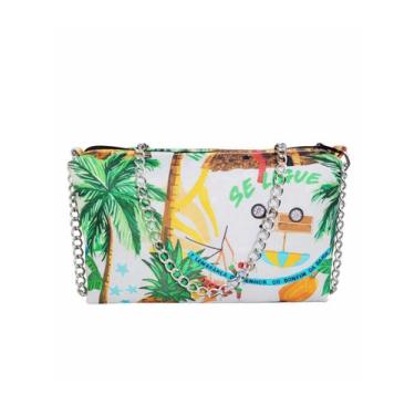Imagem de Bolsa Pequena Feminina Estampada com Corrente Bag Transversal Fashion 