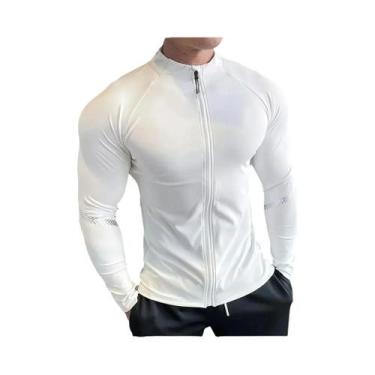 Imagem de Jaqueta De Corrida Masculina Para Primavera E Outono Com Zíper, Roupas