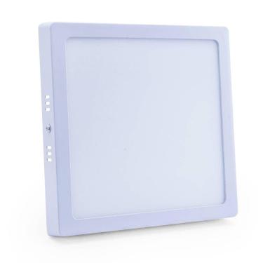 Imagem de Plafon Led Sobrepor 18w Quadrado 3000k Branco Quente Bivolt -unidade