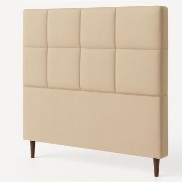 Imagem de Cabeceira Cama Box Casal King Size 190cm Elena Estofada Bege