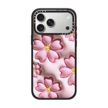 Imagem de CASETiFY Capa Impact para iPhone 17 Pro Max [fina/compatível com Magsafe/2,5 m. Proteção contra quedas de grau militar 4X] - Sakura - Preto fosco