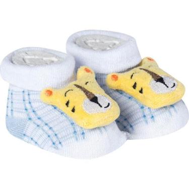 Imagem de Meia Bebê Pantufa Divertida Recém Nascido Menino Algodão Confortável M