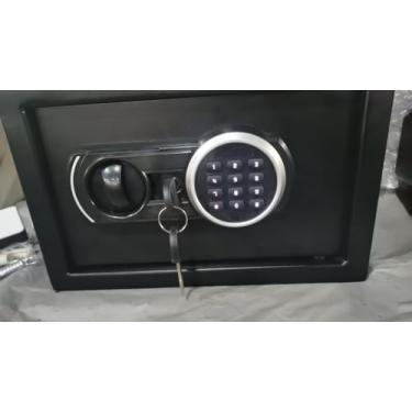 Imagem de Cofre extra grande à prova de fogo para documentos domésticos, cofres domésticos pessoais com teclado de combinação digital, luz de LED e 3 prateleiras removíveis, caixa de documentos segura para