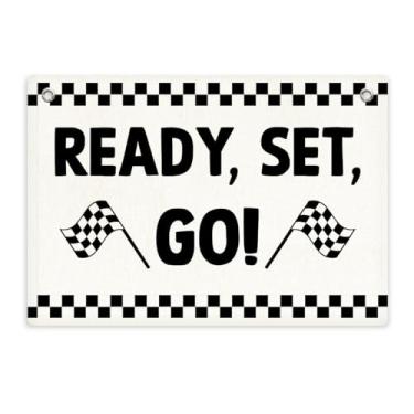 Imagem de Decoração de quarto de menino, decoração de parede de sala de jogos, decoração de quarto de carros para meninos, decorações de festa de aniversário de carro de corrida, conjunto pronto para decoração