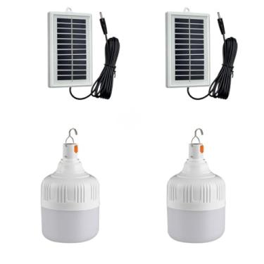 Imagem de Lanterna de acampamento movida a energia solar com lanterna LED recarregável por USB, ideal para acampar e pescar! (2,80W)