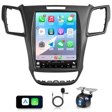 Imagem de Rádio de carro para Acura RDX 2013-2018 Upgrade estéreo substituição com CarPlay 10,4 polegadas tela sensível ao toque Android Auto Bluetooth GPS WiFi SWC câmera reserva 8Core 4+64G