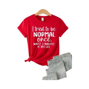 Imagem de Camiseta Modal Multicolorida Feminina De Manga Curta Casual Estilo Hip