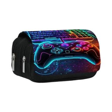 Imagem de Estojo De Caneta Flip De Dupla Camada Em Estilo De Controle De Jogo 3D