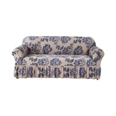 Imagem de Capa De Sofá Antiderrapante Elástica Estampada Protetor De Móveis Para
