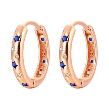 Imagem de Brincos De Argola Em Prata Esterlina 925 Com Zircônia Brilhante Em For