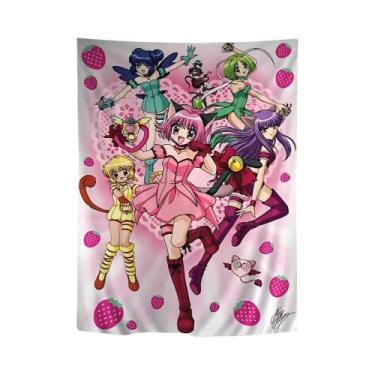 Imagem de Tapeçaria Colorida De Anime Tokyo Mew Mew Para Decoração De Parede, Ar