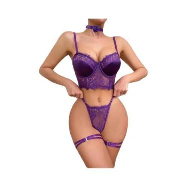 Imagem de Conjunto De Sutiã Vintage Sexy Francês MIRABELLE Lingerie Delicada Par