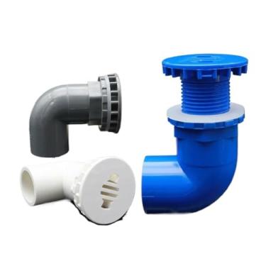 Imagem de ZEDEVB Diâmetro interno 20/25 mm 90 graus tanque de peixes junta de drenagem de cotovelo aquário vidro tanque de água conector de drenagem conectores de tubos de drenagem (branco, ID 25 mm)