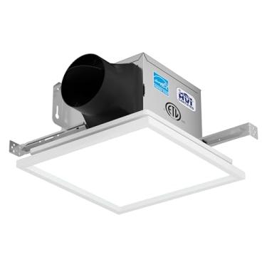 Imagem de CIARRA Exaustor de banheiro - 100 CFM, 2.0 Sone, ventilação silenciosa de exaustão de banheiros com luz LED, ventilador de banho Energy Star perfeito para até 95 m²