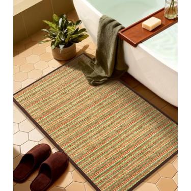 Imagem de YIHOUSE Tapetes de banho antiderrapantes para banheiro 43 x 81 cm, tapetes absorventes de secagem rápida, lavatória, cozinha, (verde, 43 x 81 cm)