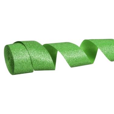 Imagem de PATIKIL Rolo de fita de glitter metálico, 2,5 cm x 10 metros, fita brilhante de um lado, rolos de tecido de embrulho de presente para artesanato faça você mesmo, buquê de casamento, festa, decoração
