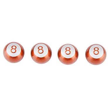 Imagem de aqxreight 4 Unidades de Liga de Alumínio Motocicleta Carro Caminhão 8 Esferas Tampas da Haste da Válvula de Ar do Pneu Tampas contra Poeira Roda Azul de Serviço Feito Em Alumínio Alto e para Serem