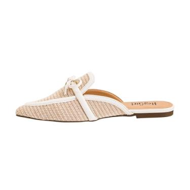 Imagem de Corkys Footwear Mule feminino Hey Girl Tip incluído – com bico fino, laço delicado com detalhes de metal e uma palmilha levemente acolchoada para conforto o dia todo, Combo marfim, 40