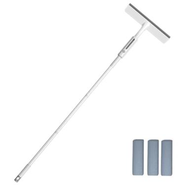 Imagem de Limpador de janelas com expansão spray lados espremedor e 3 pads Mop limpeza vidro cabo retrátil água One- para altas internas
