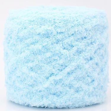 Imagem de Fio de crochê extra macio para bebês para tricô à mão, suéter, xale, cachecol faça você mesmo, lã coral misturada, lavável na máquina, 1 novelo rosa azul