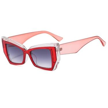 Imagem de Óculos de Sol UV400 - Olho de Gato com Lentes Degradê e Armação Larga para Homens e Mulheres, Ideais para Esportes ao Ar Livre, Corrida e Ciclismo, 02