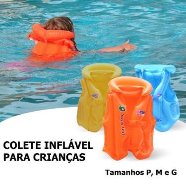 Imagem de Boia Colete Infantil Inflável Salva Vidas Praia Piscina Crianças Bebês