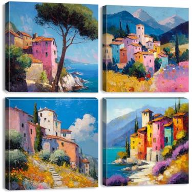 Imagem de Matisse Arte de parede para sala de estar colorido paisagem campestre decoração de parede aquarela matisse pôsteres vintage oceano montanha arte cênica emoldurada para banheiro quarto decoração de