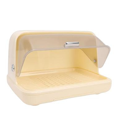 Imagem de MAVIS LAVEN Caixa de Secar Pratos, Escorredor de Louça Multifuncional Economizador de Espaço Com Tampa, Organizador de Copos de Plástico para Bancada de Cozinha (L Bege)