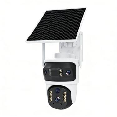 Imagem de Câmera de Segurança,4G V380 PRO 6MP Ultra HD com Painel Solar, Visão Noturna Colorida e Áudio Bidirecional