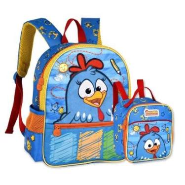 Imagem de Mochila de Costas com Lancheira Galinha Pintadinha Kit Escolar-Unissex