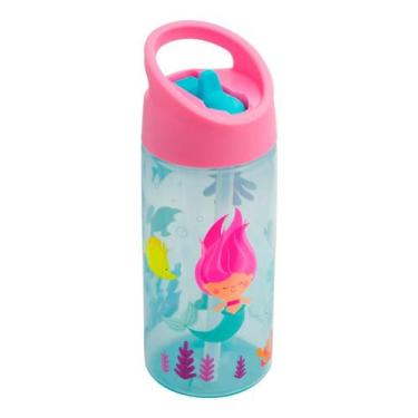Imagem de Garrafa Infantil com Canudo Retrátil 400ml Aventuras Sereia Buba