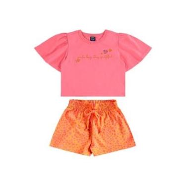 Imagem de Conjunto Blusa Cropped e Short Bee Loop-Feminino