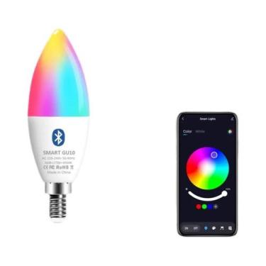Imagem de Lâmpada LED Inteligente E14 Controle Pelo APP Tuya Bluetooth WiFi RGB 