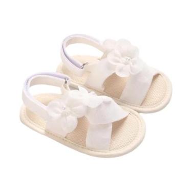 Imagem de Sandálias De Verão Para Meninas Bebê Com Flores Fofas Para Primeiros P