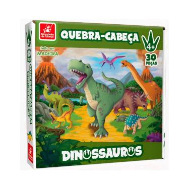 Imagem de Quebra-Cabeça Dinossauros - 30 Peças - Brincadeira de Criança