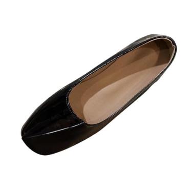 Imagem de Tênis feminino versátil casual para todas as estações respirável fino sola macia salto baixo pequeno floral perfumado, Preto, 35