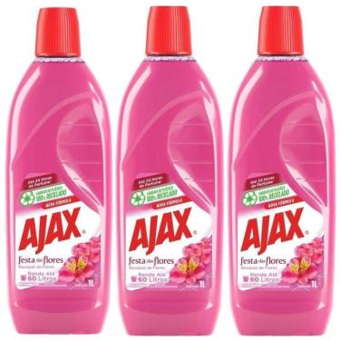 Imagem de Kit 3 Limpador Ajax Festa Das Flores Bouquet De Flores 1 Litro