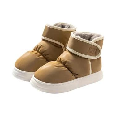 Imagem de Botas de Neve Femininas de Algodão e Pelúcia - Impermeáveis e Antiderr