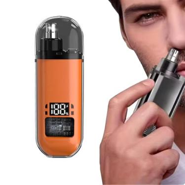 Imagem de Mini aparador de pelos elétrico recarregável por USB com cabeça lavável à prova d'água