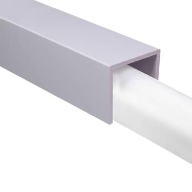 Imagem de Capa decorativa de tubo em forma de U, adequada para dutos de ventilação, material de PVC, pode ser usada tanto dentro quanto fora, pode ocultar tubos de gás de cozinha, cabos e embelezar tubulações.