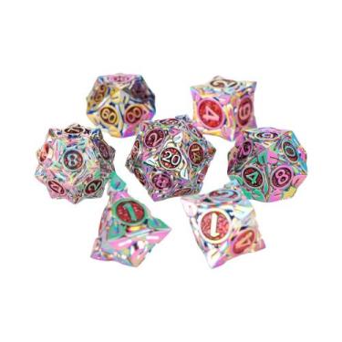 Imagem de Conjunto De Dados Metálicos DND Para Dungeons And Dragons, Dados Polie