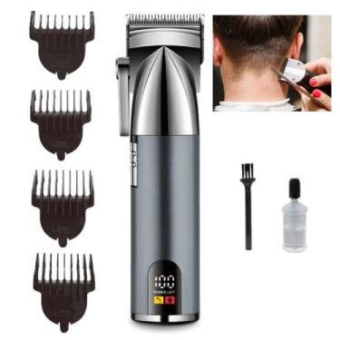 Imagem de Máquina De Cortar Cabelo Com Bateria Recarregável E 4 Pentes - B-MAX