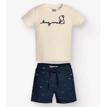 Imagem de Conjunto Camiseta com Bermuda Menino Trick Nick Azul, 1, Azul